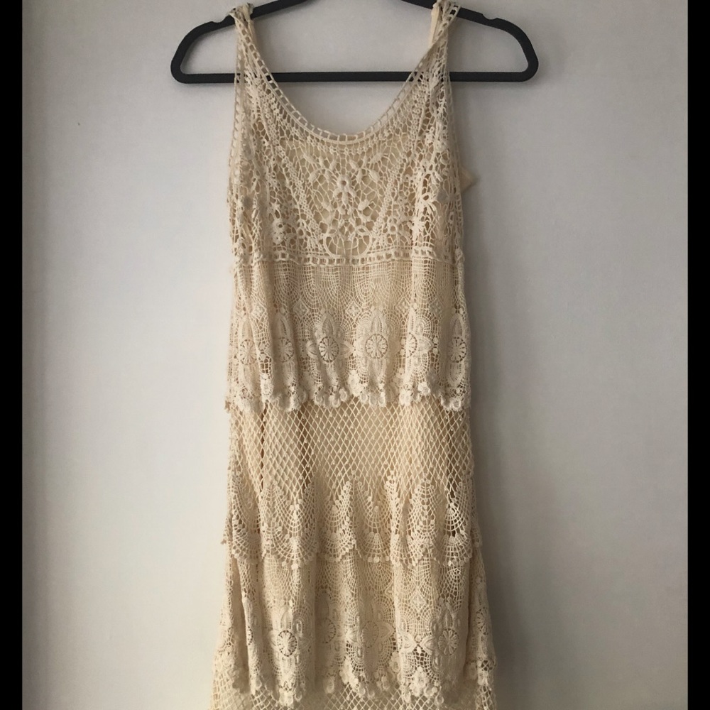 Cream colored lace dress